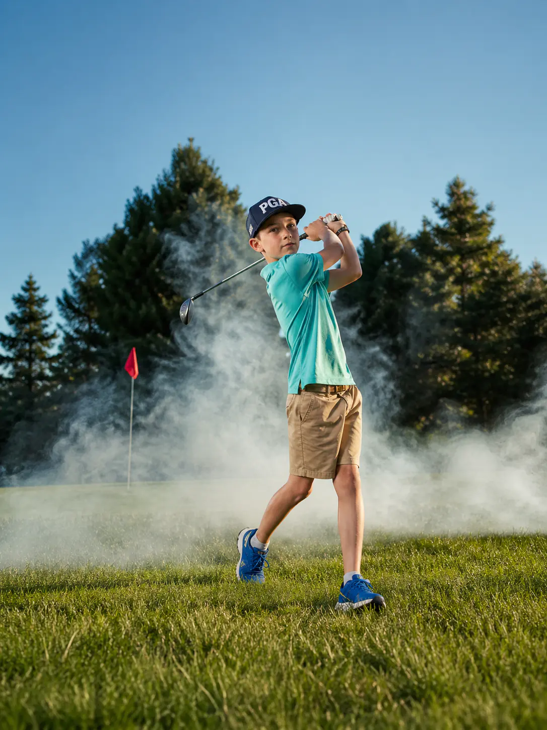 junior golfers at Pine Lake